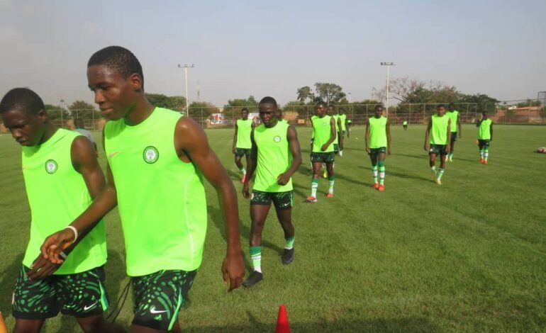 WAFU B U-17 Championship: Golden Eaglets Train On Termite-Infested Pitch Ahead  Niger Clash